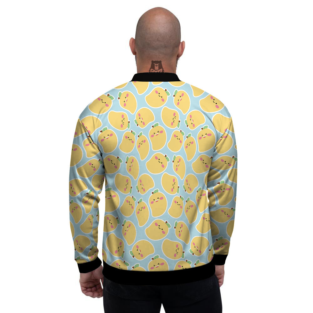 Mango Cute Print Pattern Men's Bomber Jacket-grizzshop