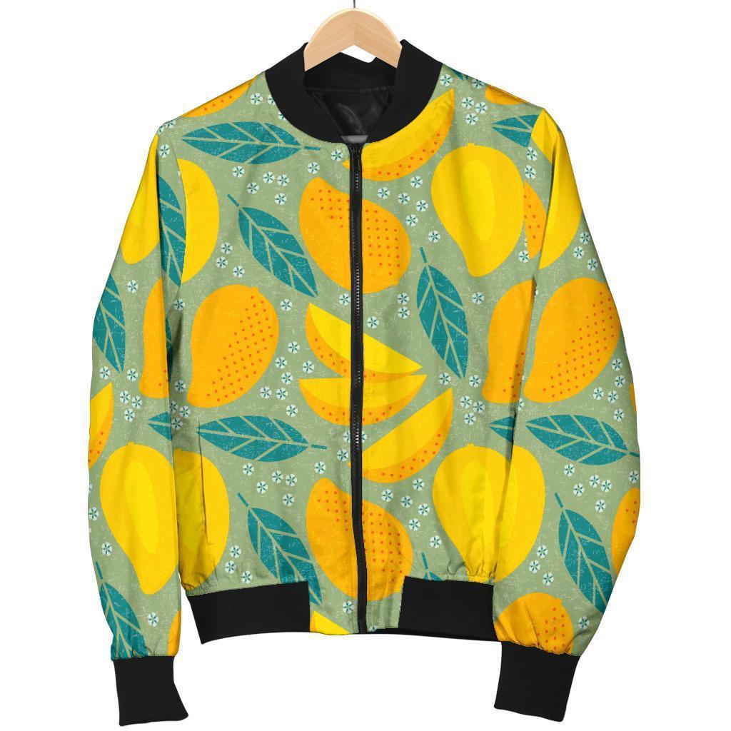 Mango Cute Print Pattern Men's Bomber Jacket-grizzshop