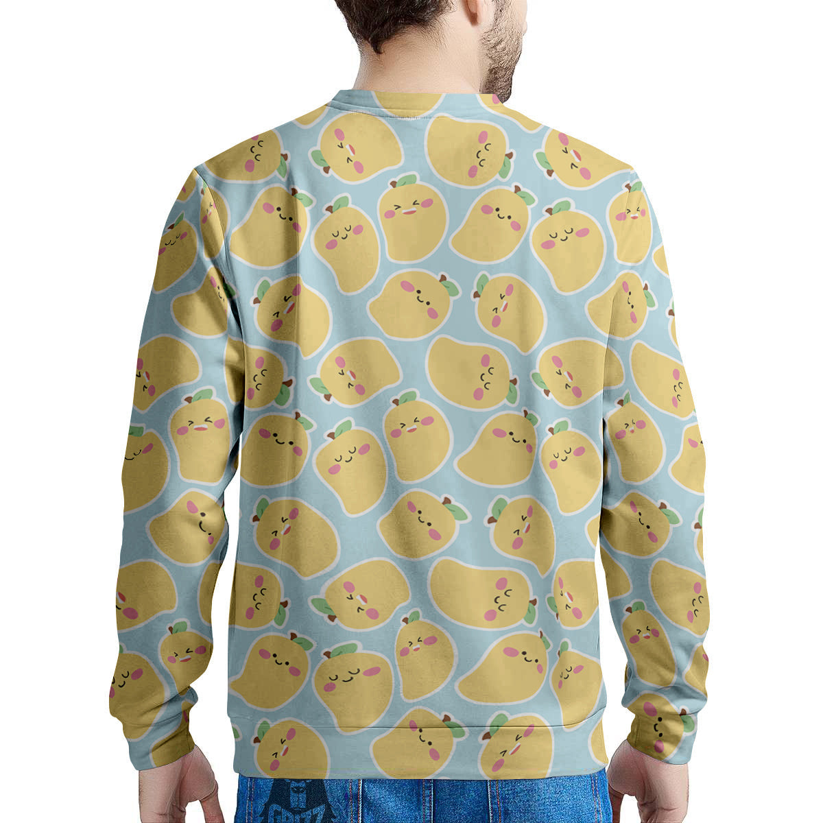 Mango Cute Print Pattern Men's Sweatshirt-grizzshop