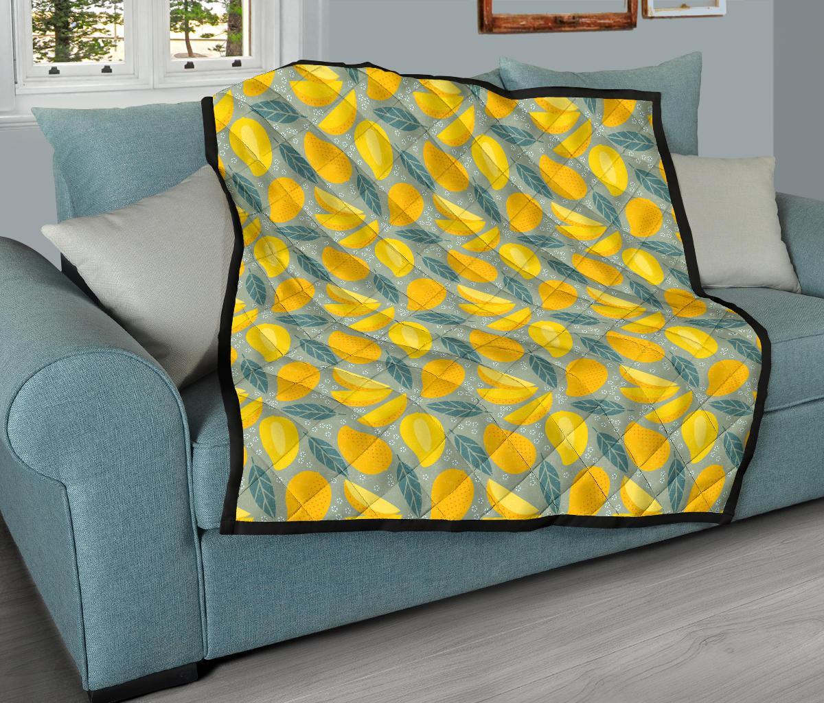 Mango Cute Print Pattern Quilt-grizzshop