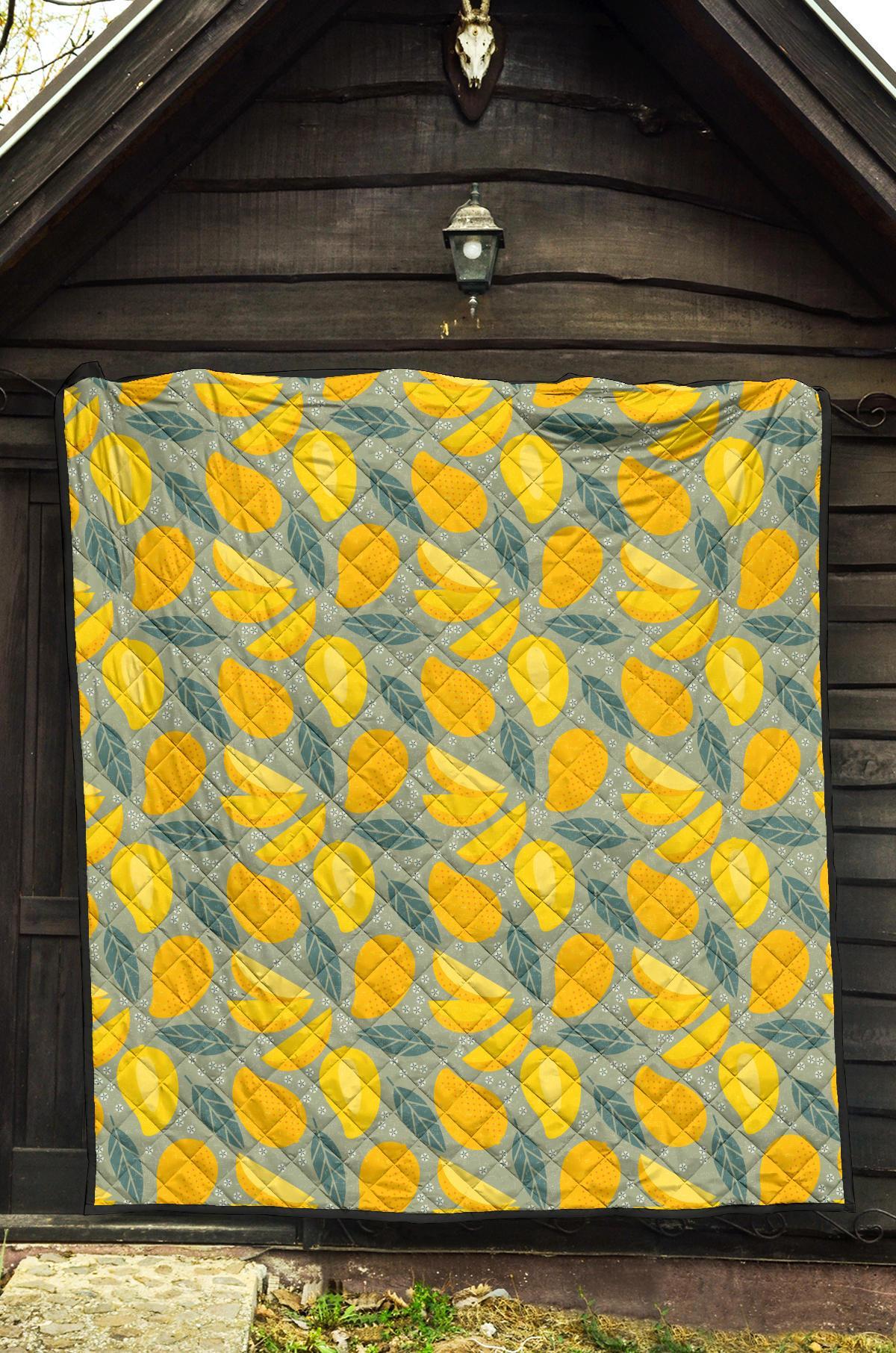 Mango Cute Print Pattern Quilt-grizzshop