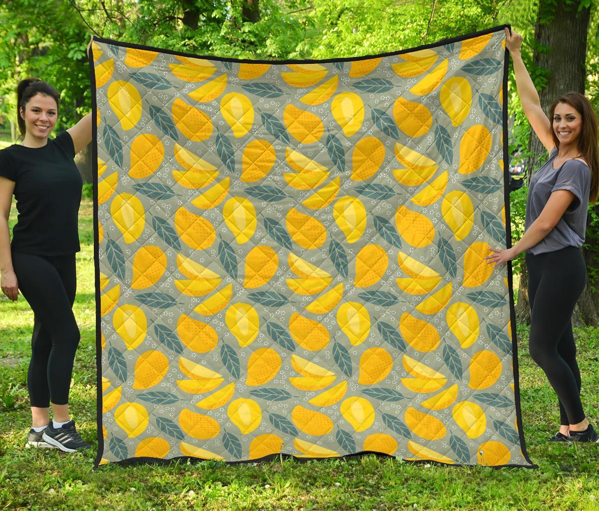 Mango Cute Print Pattern Quilt-grizzshop