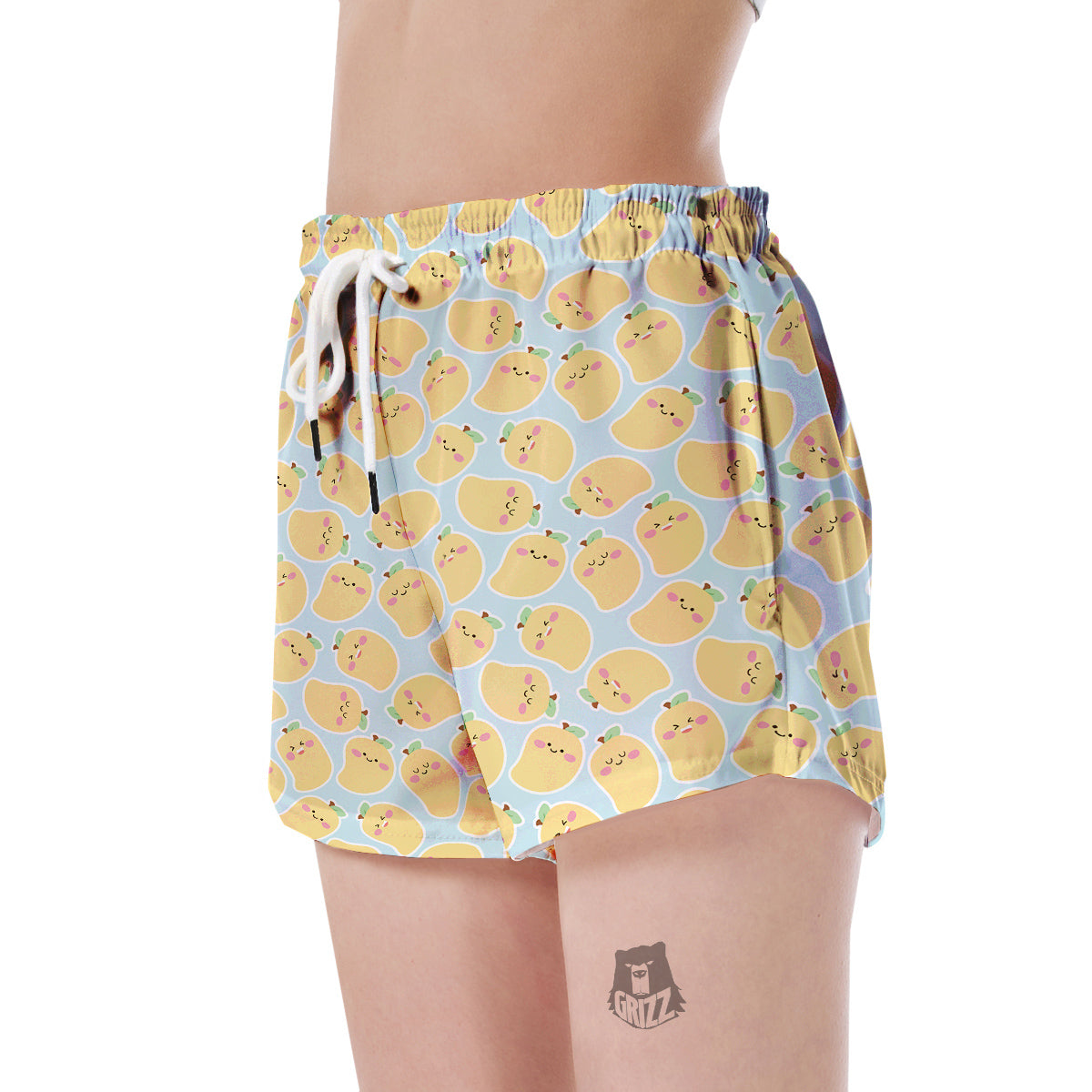 Mango Cute Print Pattern Women's Shorts-grizzshop