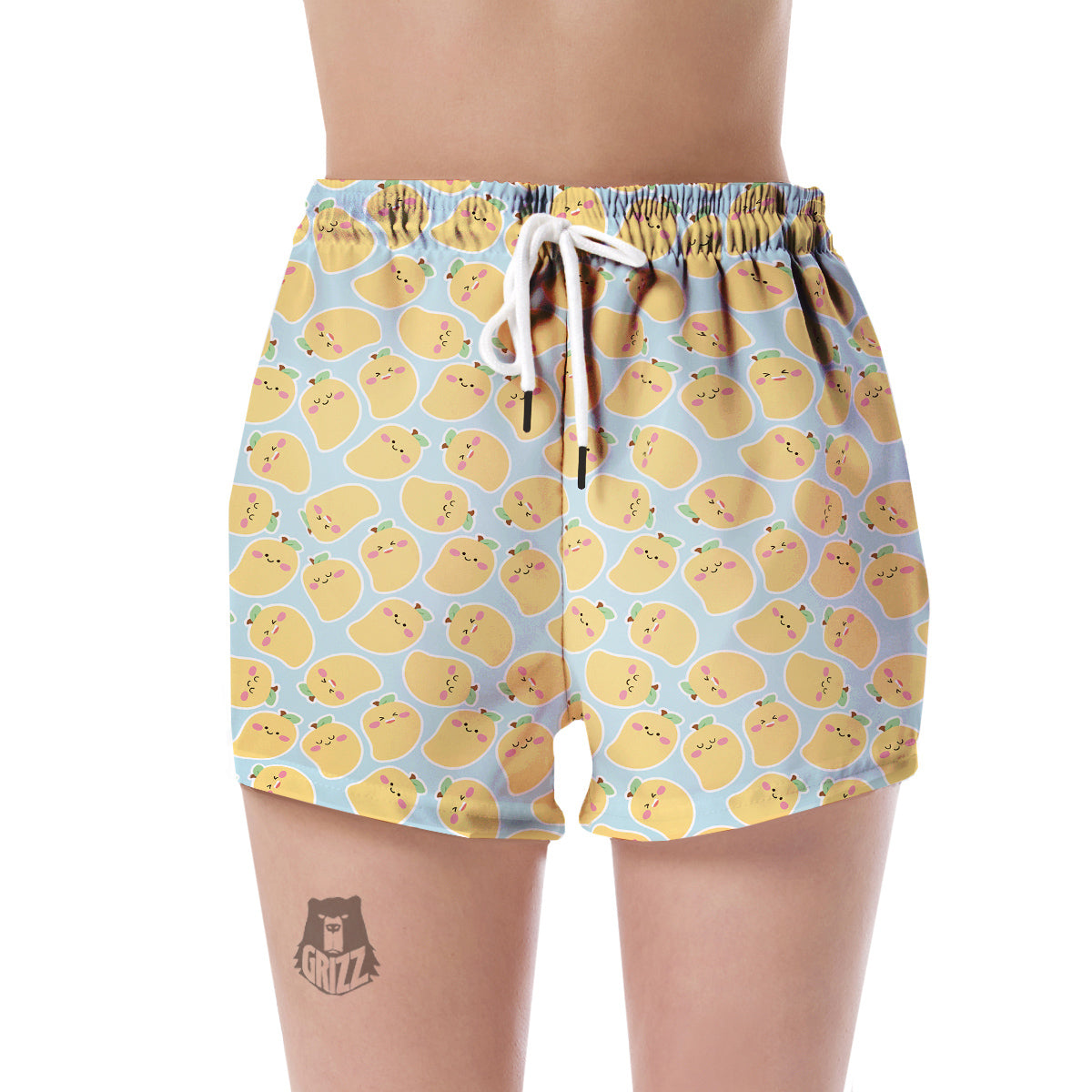 Mango Cute Print Pattern Women's Shorts-grizzshop