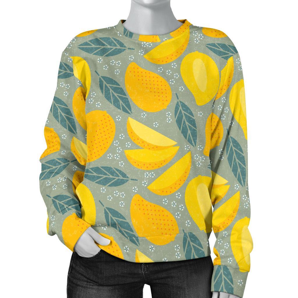 Mango Cute Print Pattern Women's Sweatshirt-grizzshop