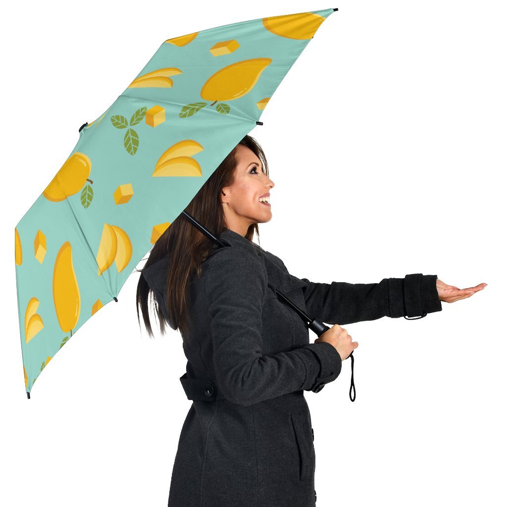 Mango Pastel Pattern Print Automatic Foldable Umbrella-grizzshop