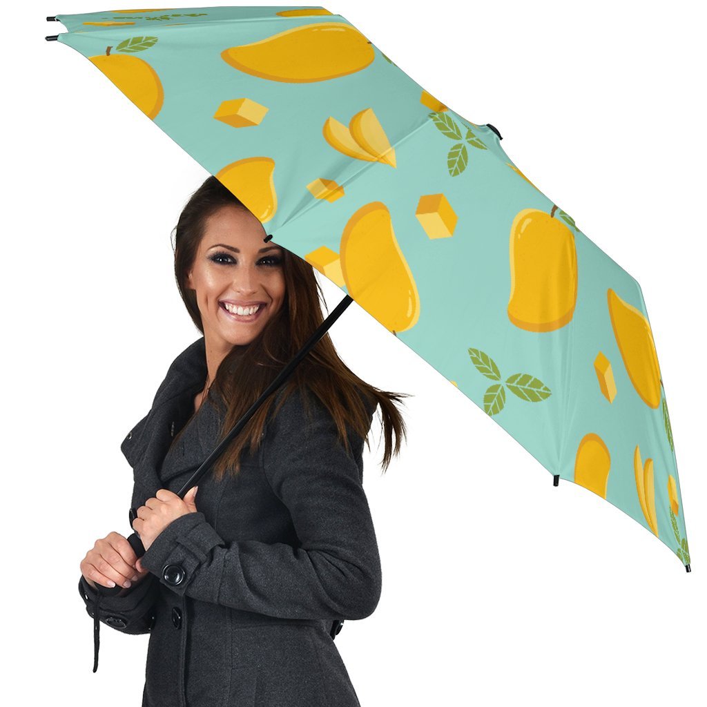 Mango Pastel Pattern Print Automatic Foldable Umbrella-grizzshop