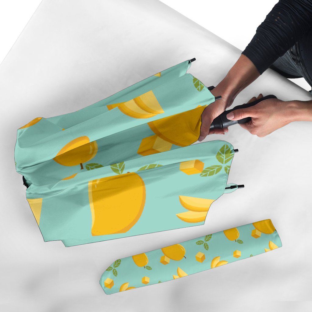 Mango Pastel Pattern Print Automatic Foldable Umbrella-grizzshop