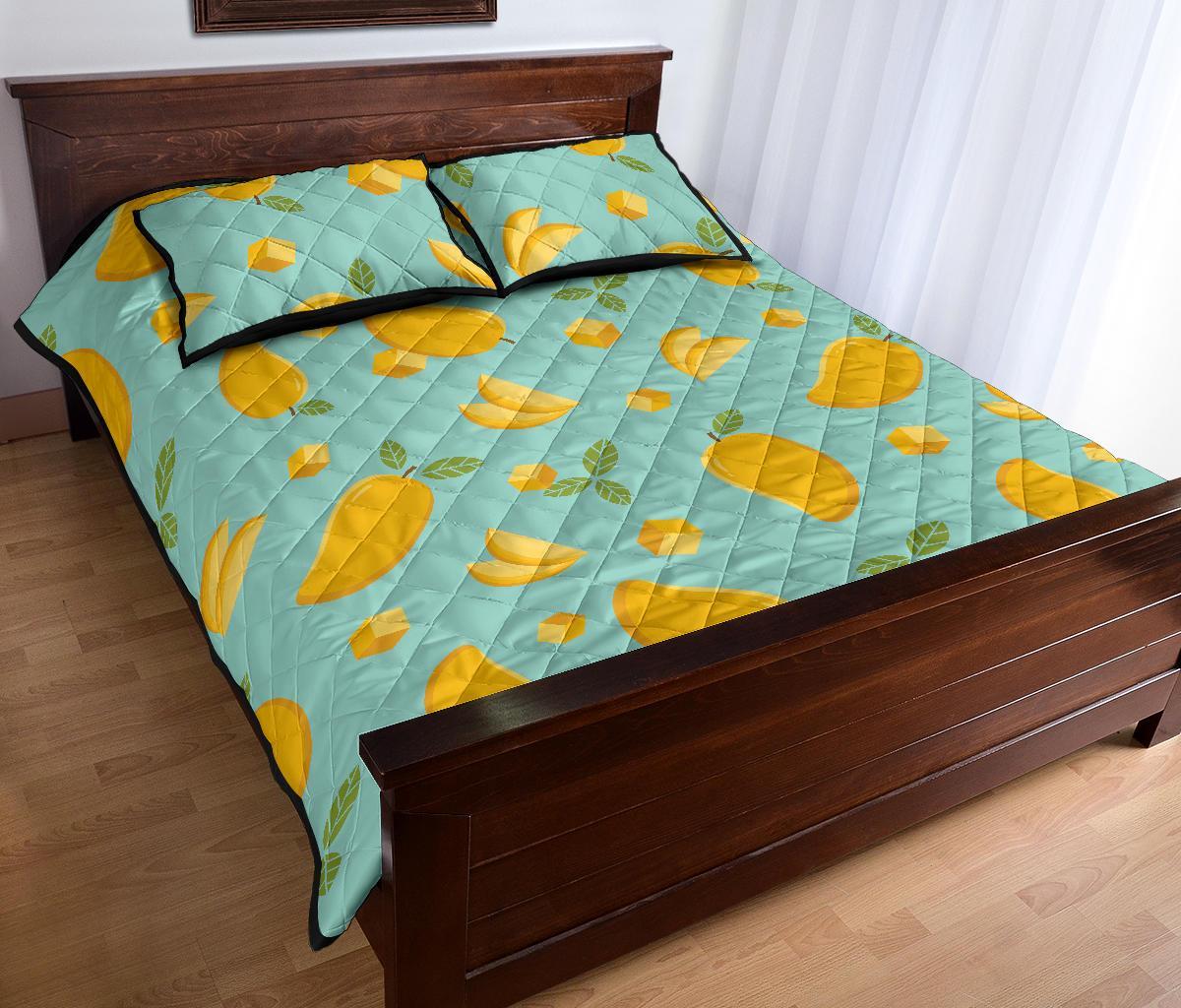 Mango Pastel Pattern Print Bed Set Quilt-grizzshop