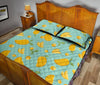 Mango Pastel Pattern Print Bed Set Quilt-grizzshop