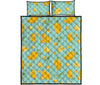 Mango Pastel Pattern Print Bed Set Quilt-grizzshop