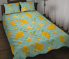 Mango Pastel Pattern Print Bed Set Quilt-grizzshop