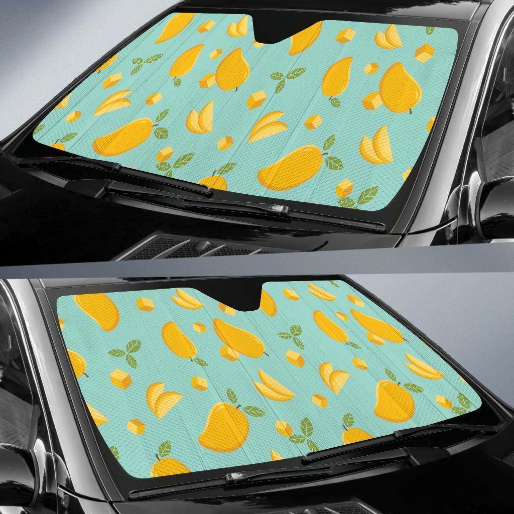 Mango Pastel Pattern Print Car Sun Shade-grizzshop