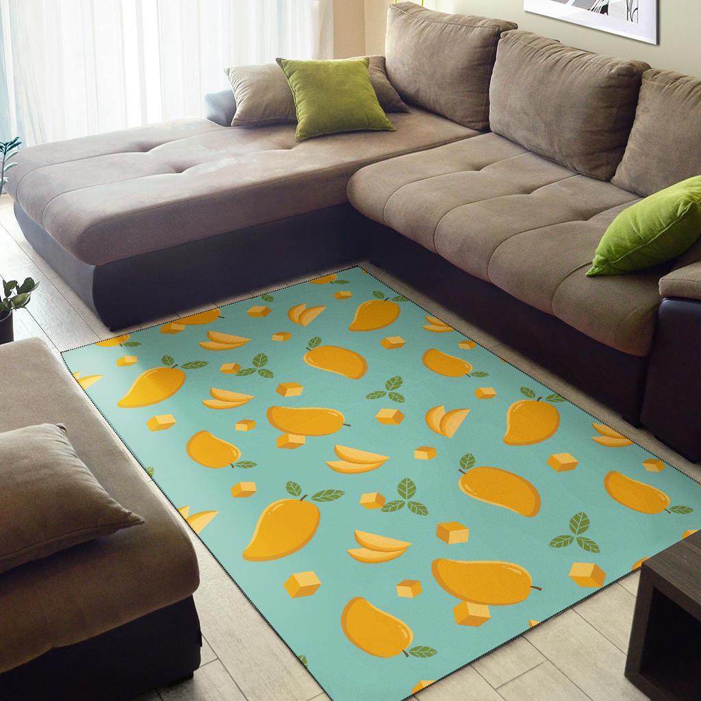 Mango Pastel Pattern Print Floor Mat-grizzshop