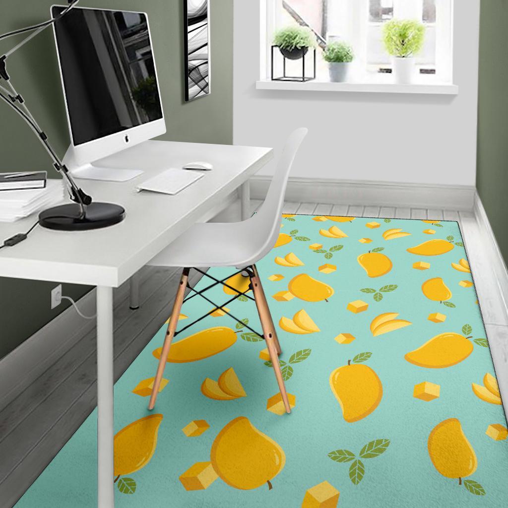 Mango Pastel Pattern Print Floor Mat-grizzshop