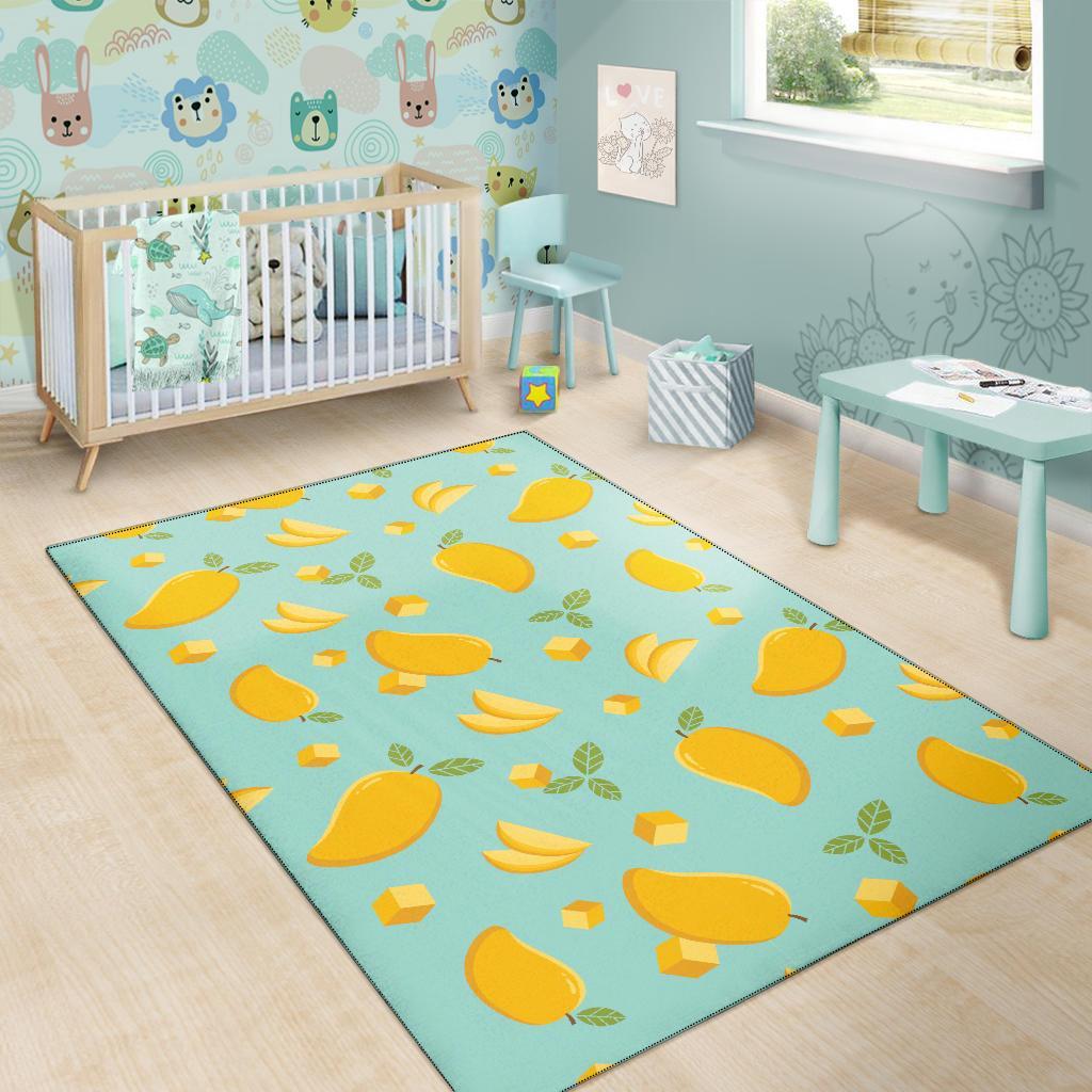 Mango Pastel Pattern Print Floor Mat-grizzshop