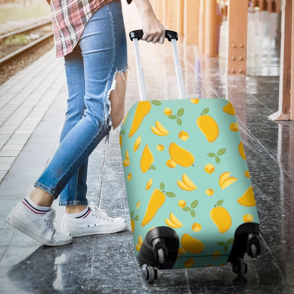 Mango Pastel Pattern Print Luggage Cover Protector-grizzshop