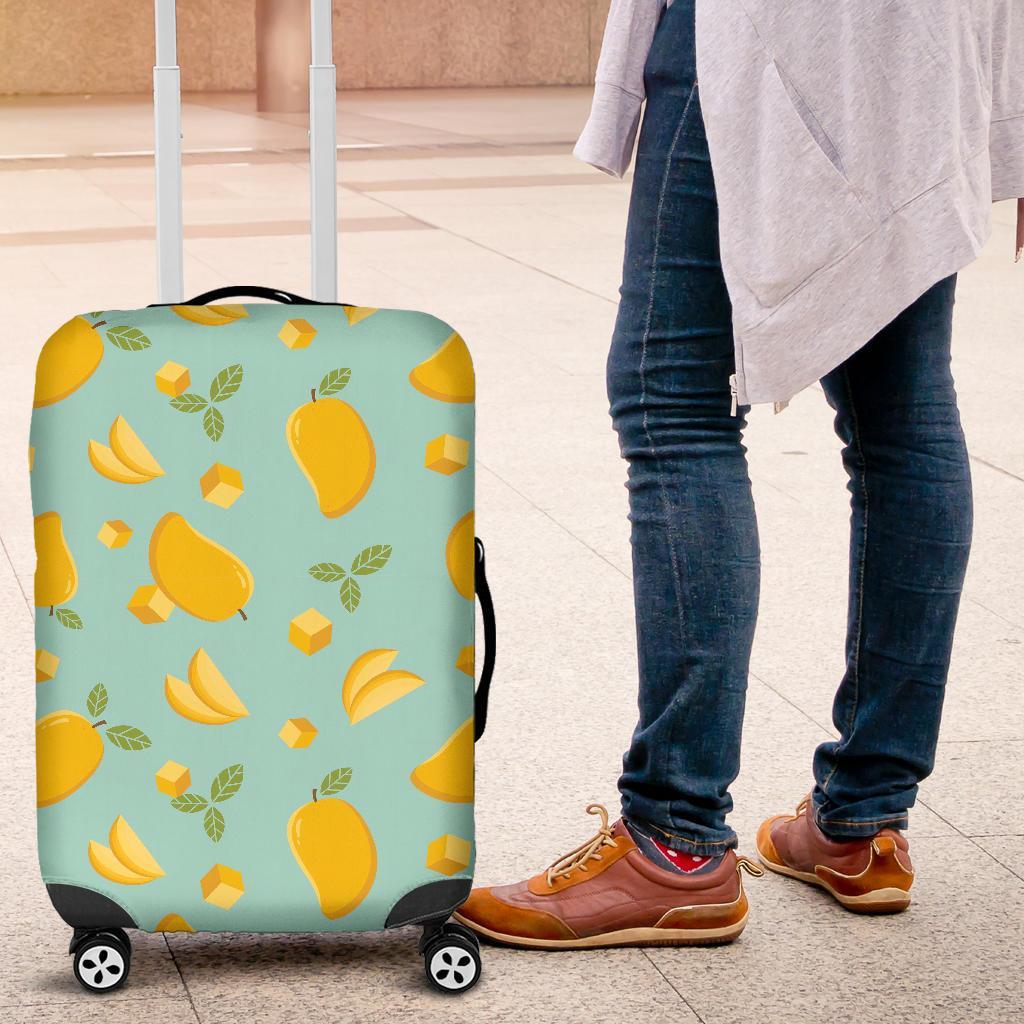 Mango Pastel Pattern Print Luggage Cover Protector-grizzshop