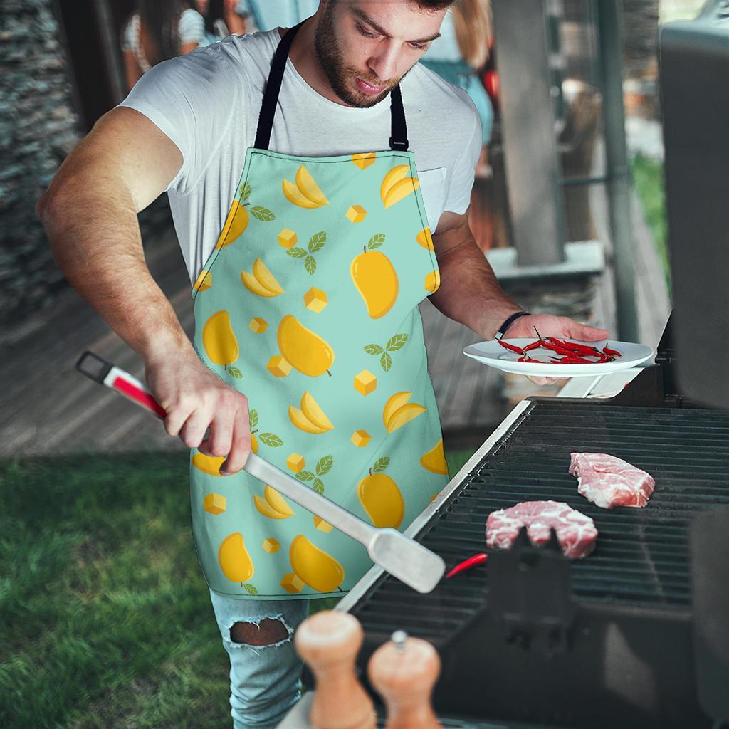 Mango Pastel Pattern Print Men's Apron-grizzshop