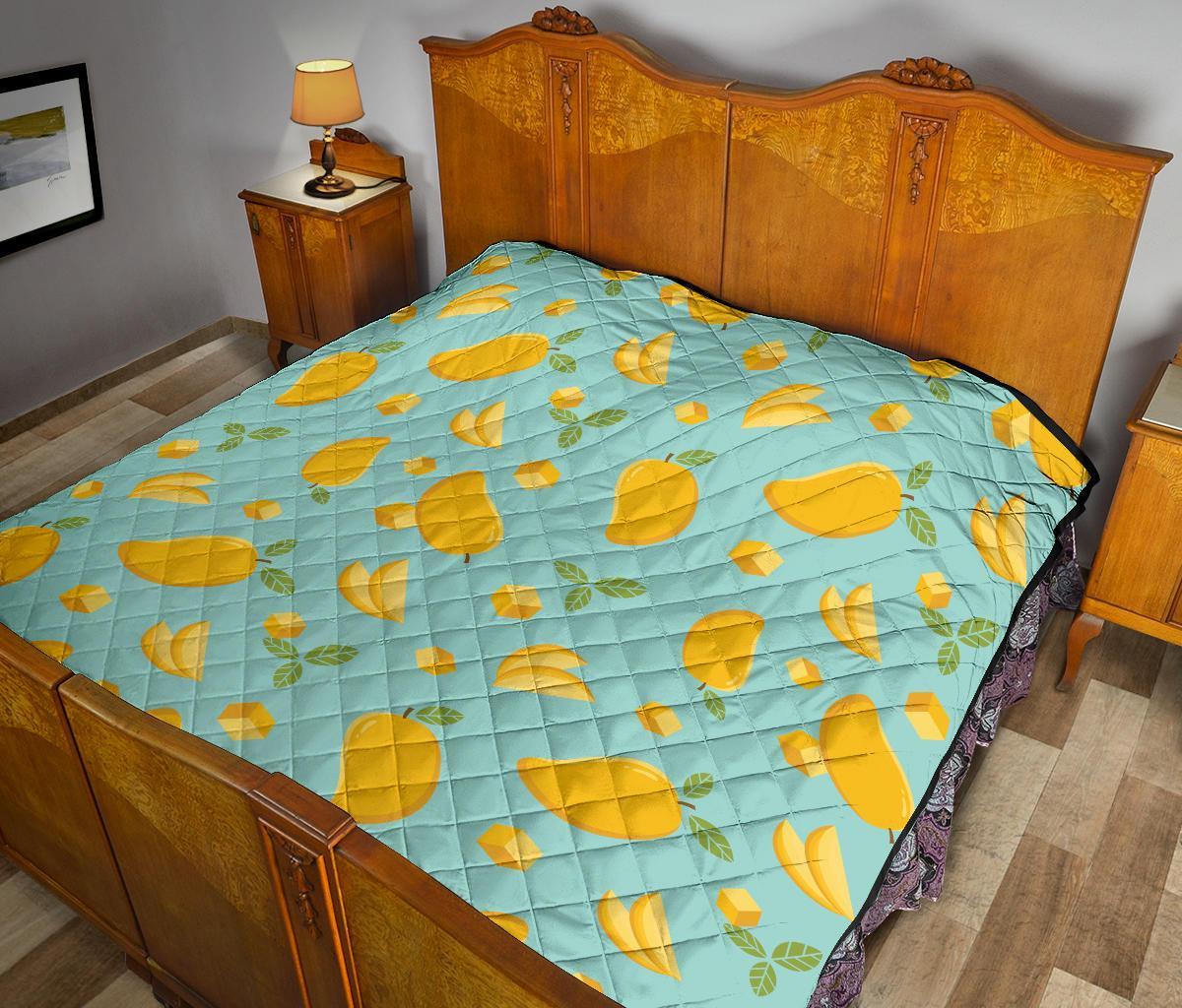 Mango Pastel Pattern Print Quilt-grizzshop