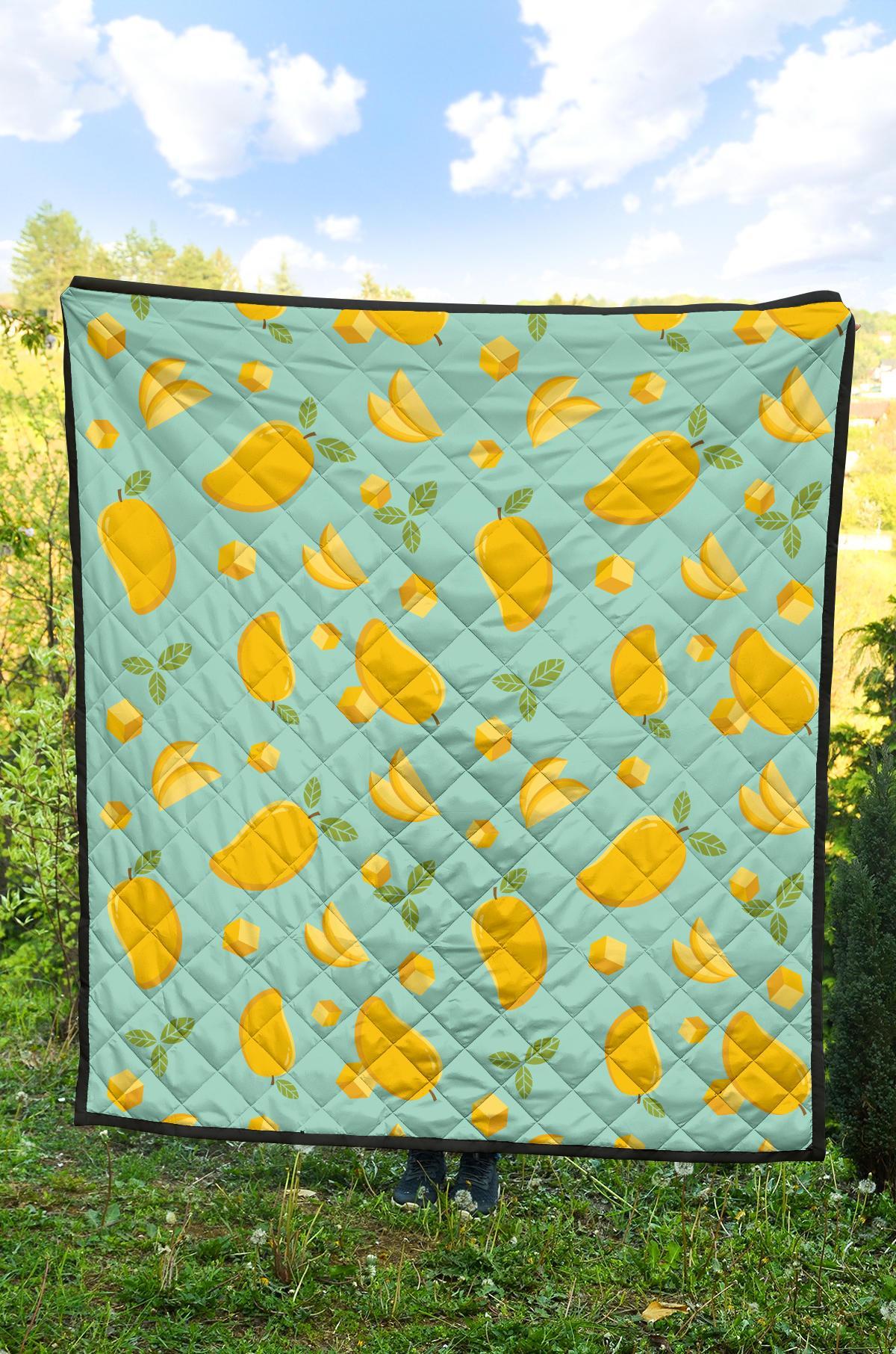 Mango Pastel Pattern Print Quilt-grizzshop