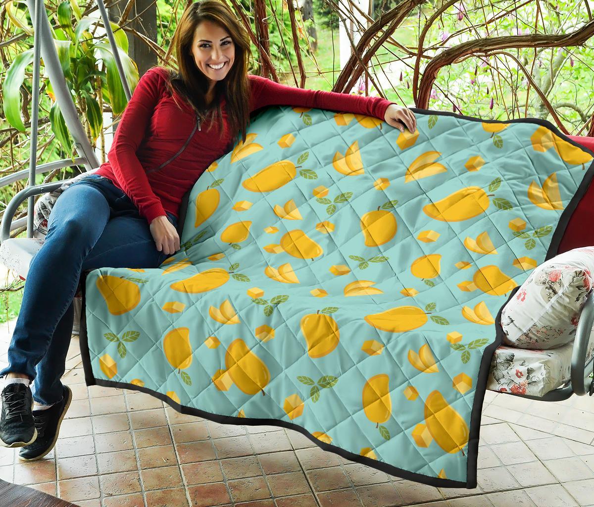 Mango Pastel Pattern Print Quilt-grizzshop