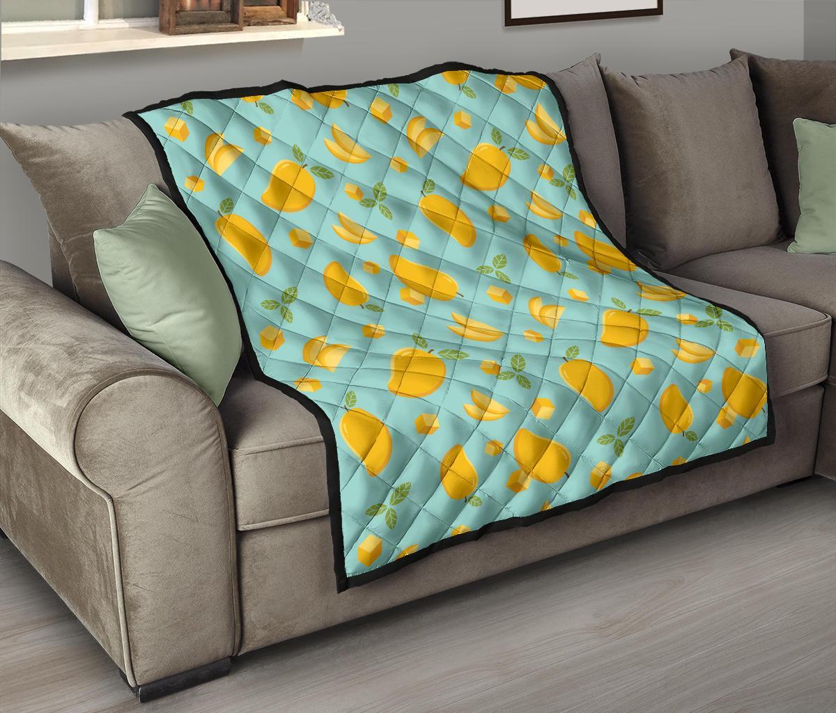 Mango Pastel Pattern Print Quilt-grizzshop