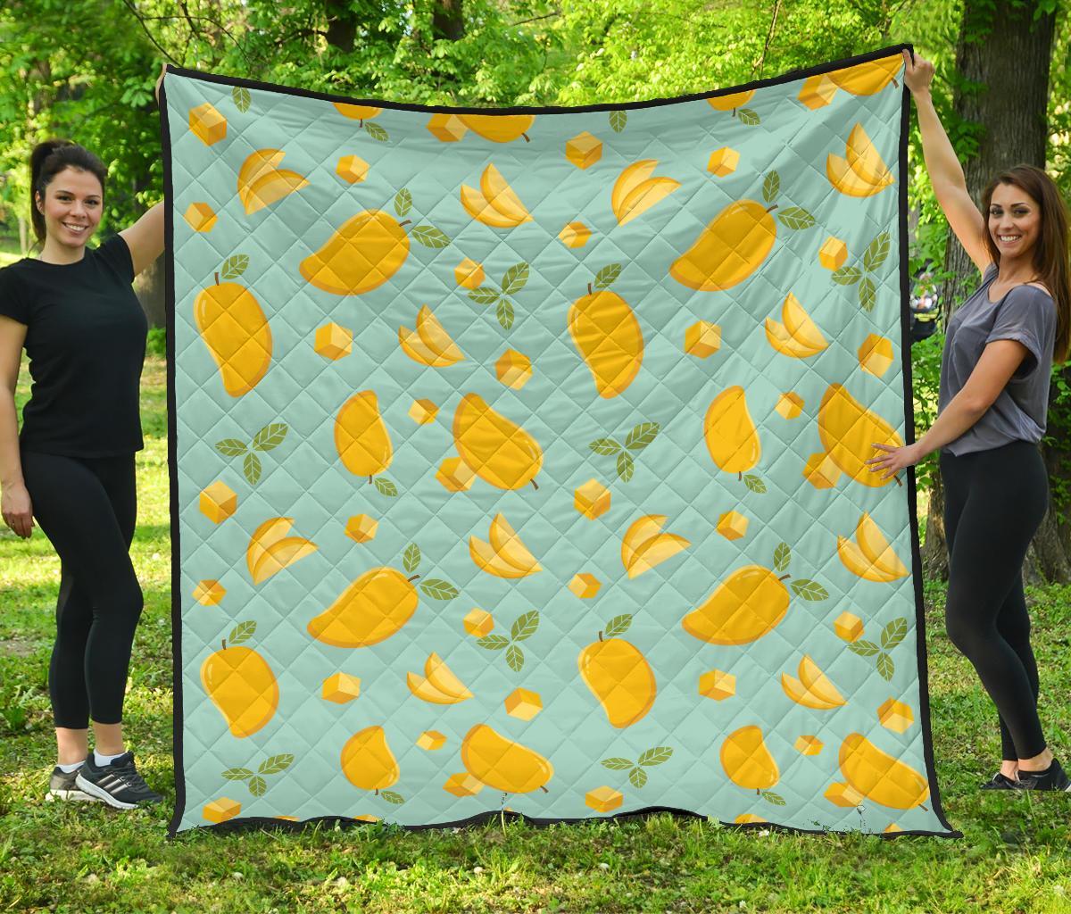 Mango Pastel Pattern Print Quilt-grizzshop