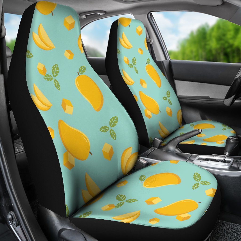 Mango Pastel Pattern Print Universal Fit Car Seat Covers-grizzshop