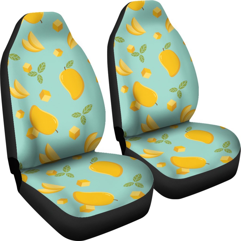 Mango Pastel Pattern Print Universal Fit Car Seat Covers-grizzshop