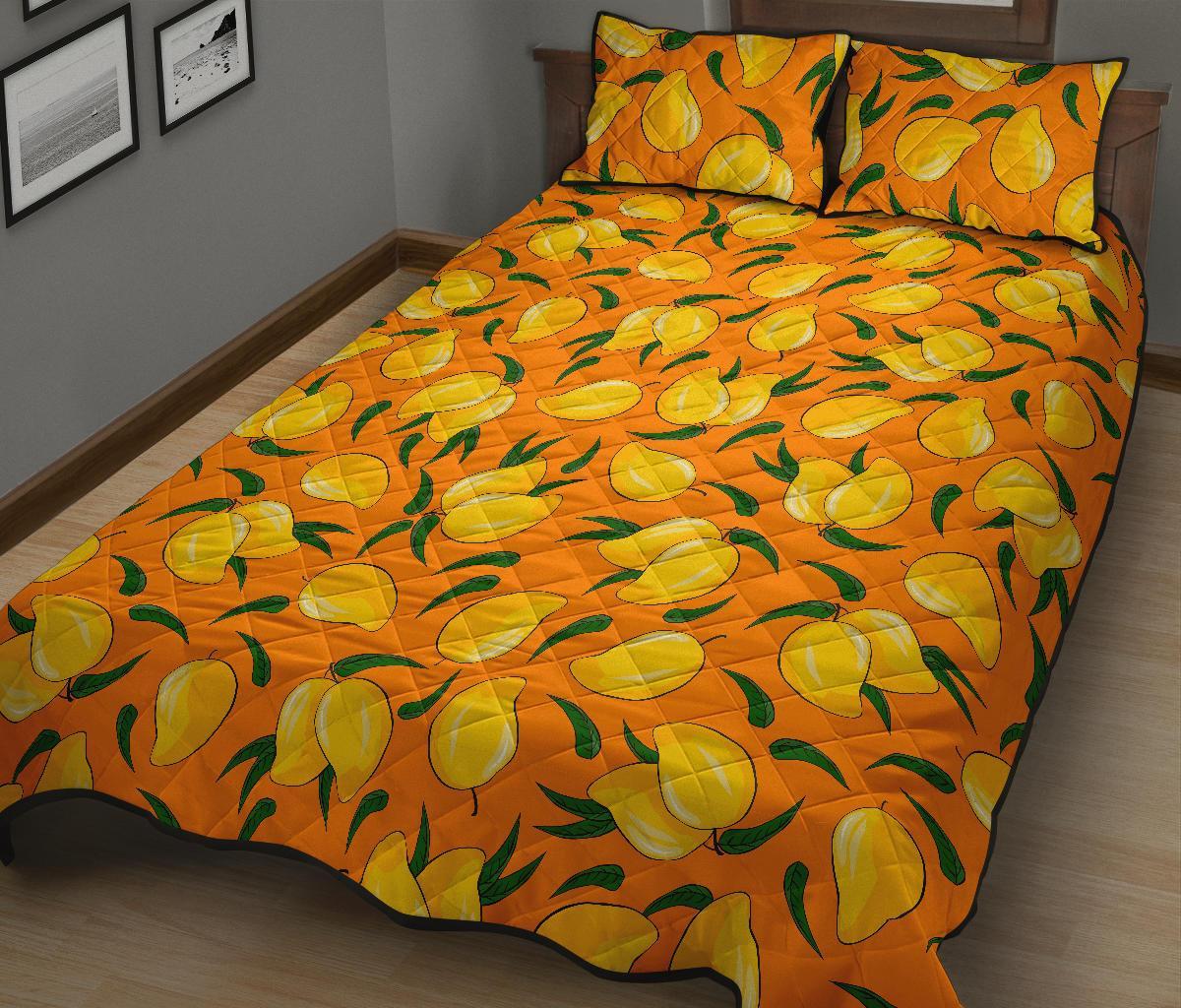 Mango Pattern Print Bed Set Quilt-grizzshop