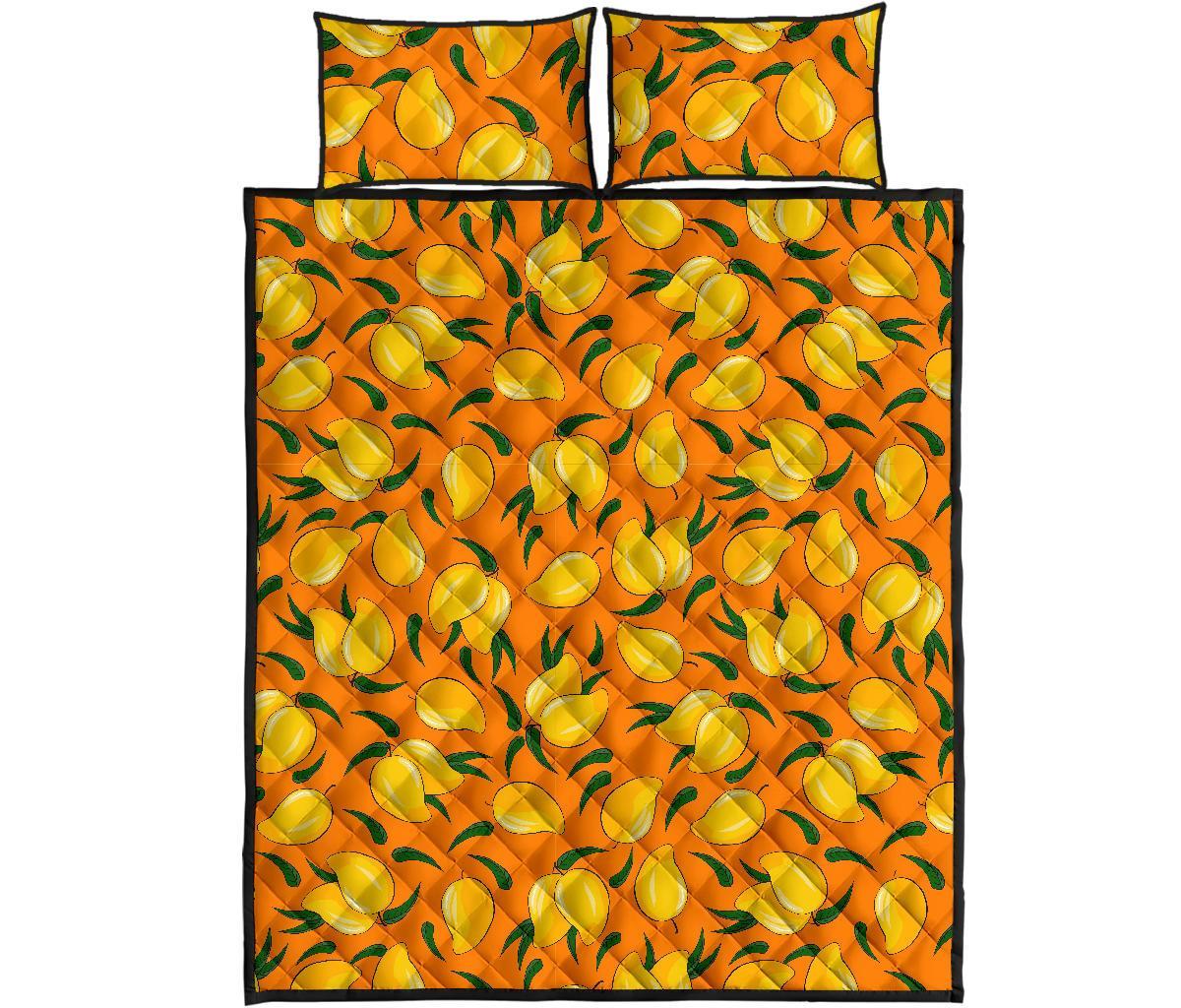 Mango Pattern Print Bed Set Quilt-grizzshop