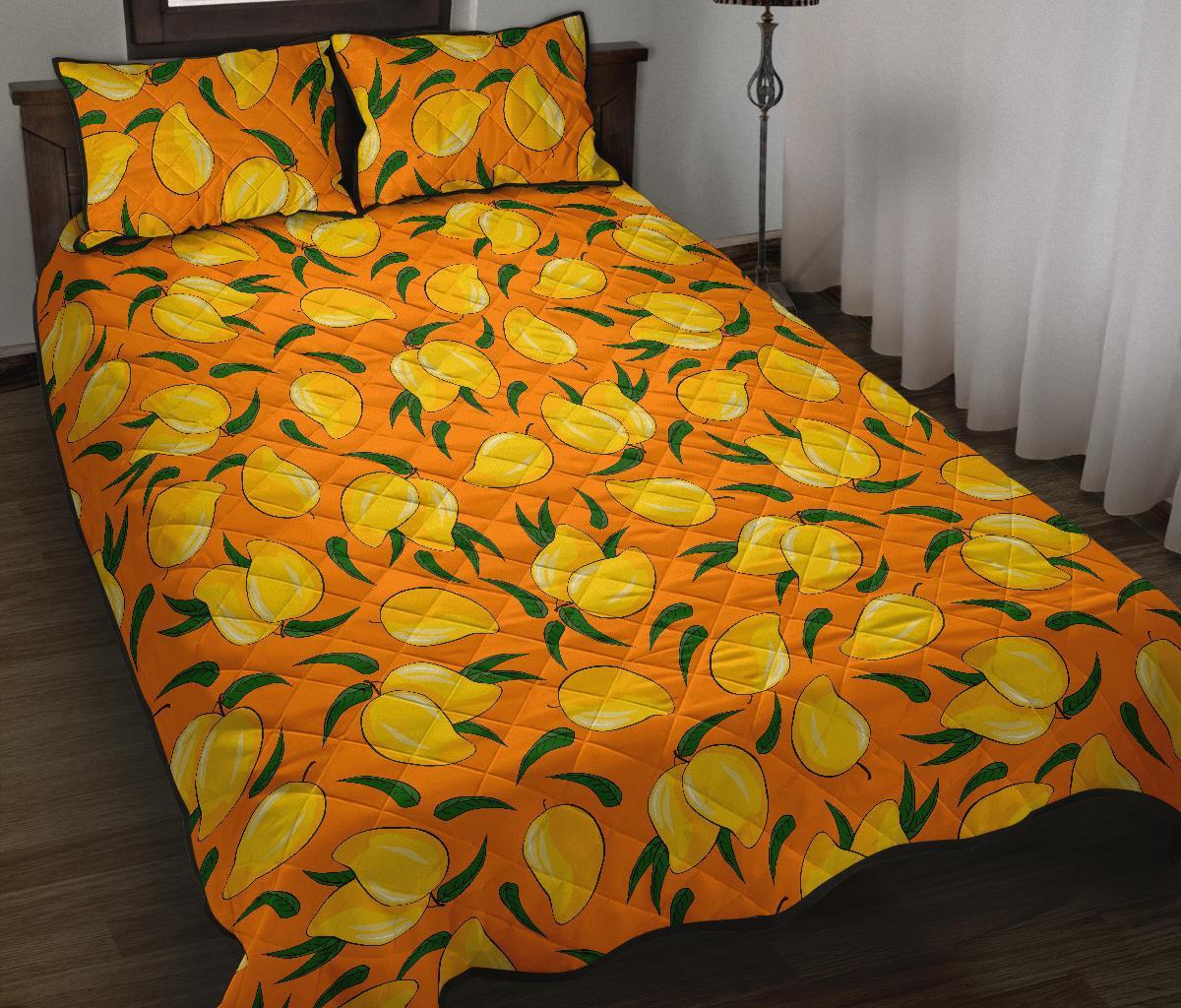 Mango Pattern Print Bed Set Quilt-grizzshop