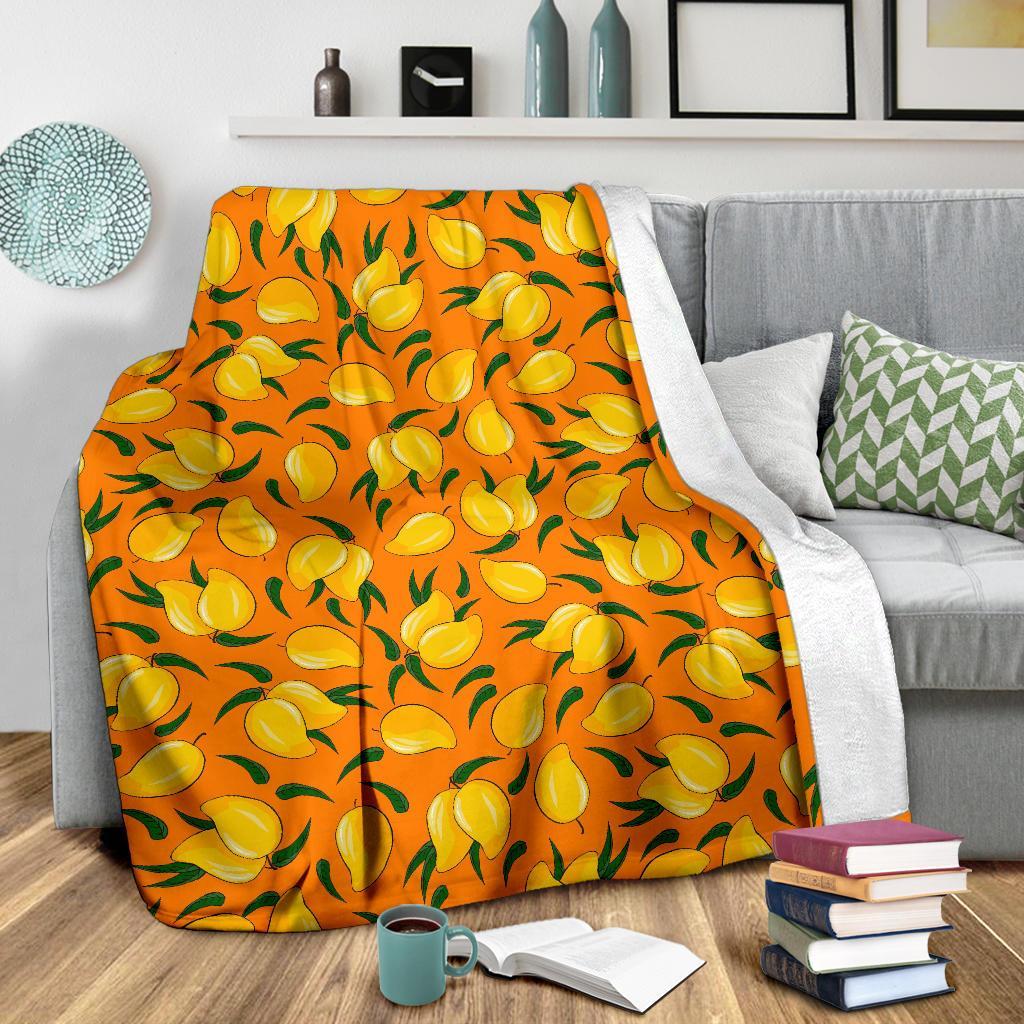 Mango Pattern Print Blanket-grizzshop