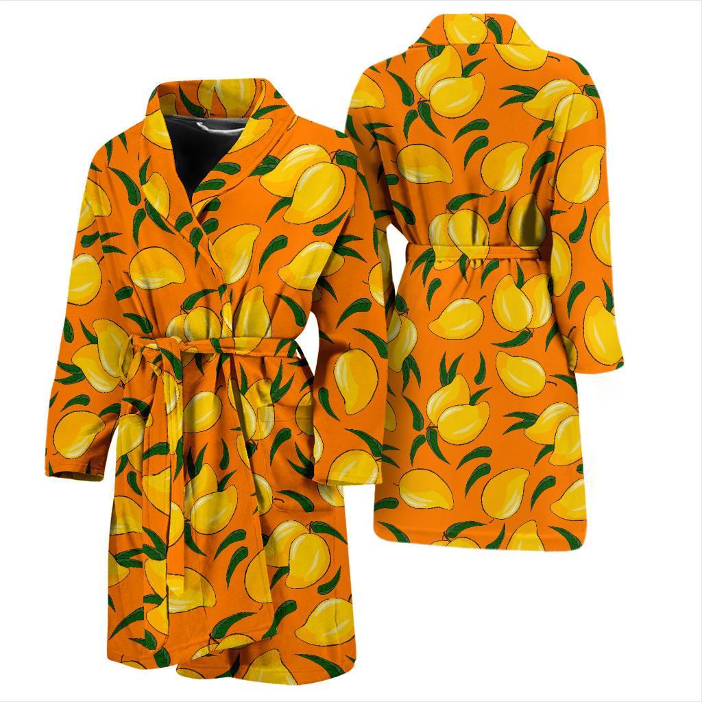 Mango Pattern Print Men Long Robe-grizzshop