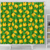 Mango Print Pattern Bathroom Shower Curtain-grizzshop