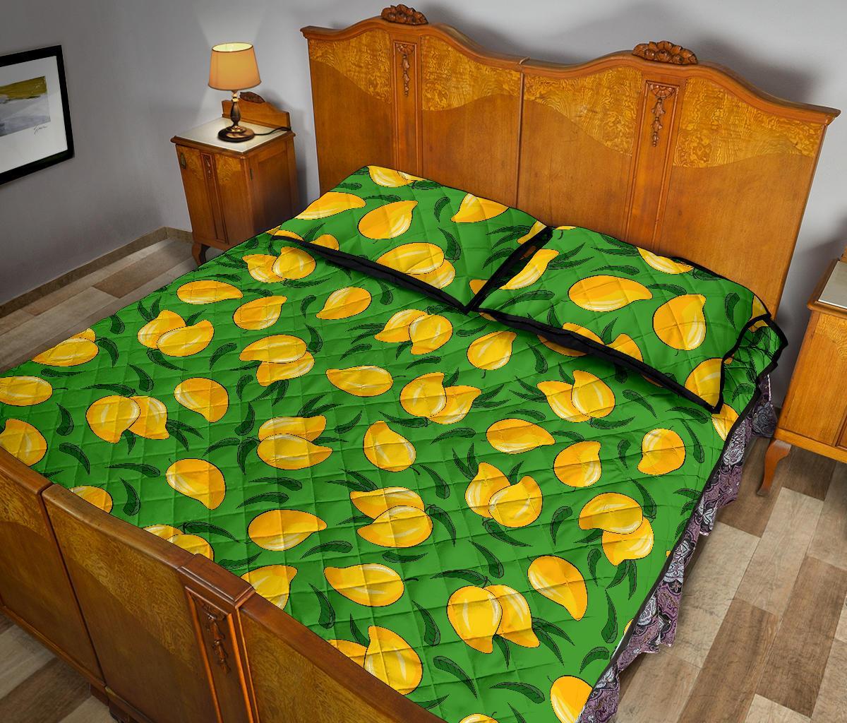 Mango Print Pattern Bed Set Quilt-grizzshop