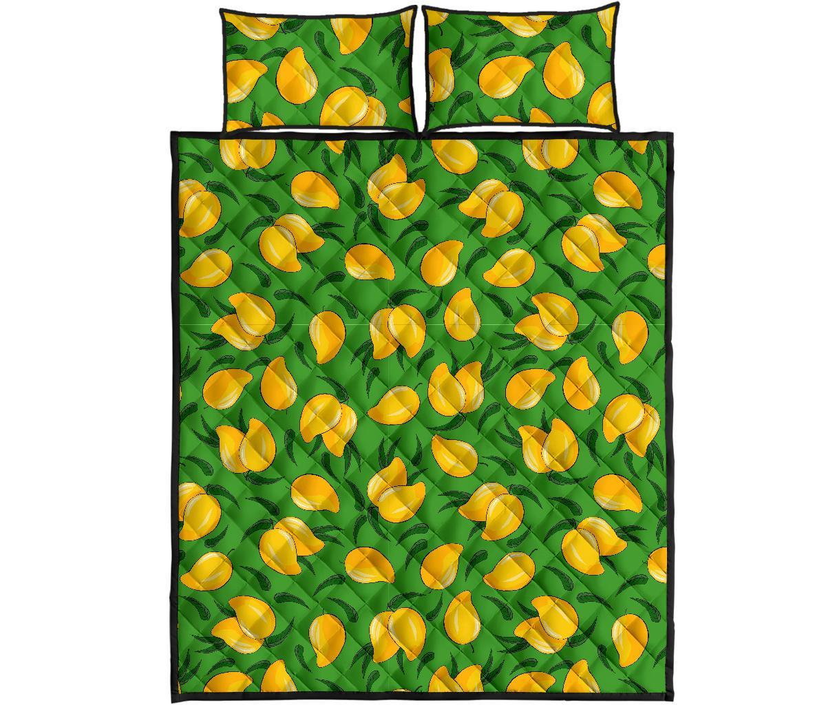 Mango Print Pattern Bed Set Quilt-grizzshop