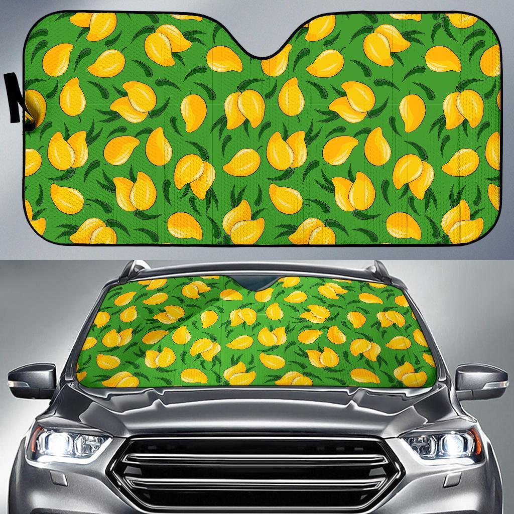 Mango Print Pattern Car Sun Shade-grizzshop