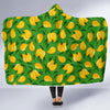 Mango Print Pattern Hooded Blanket-grizzshop