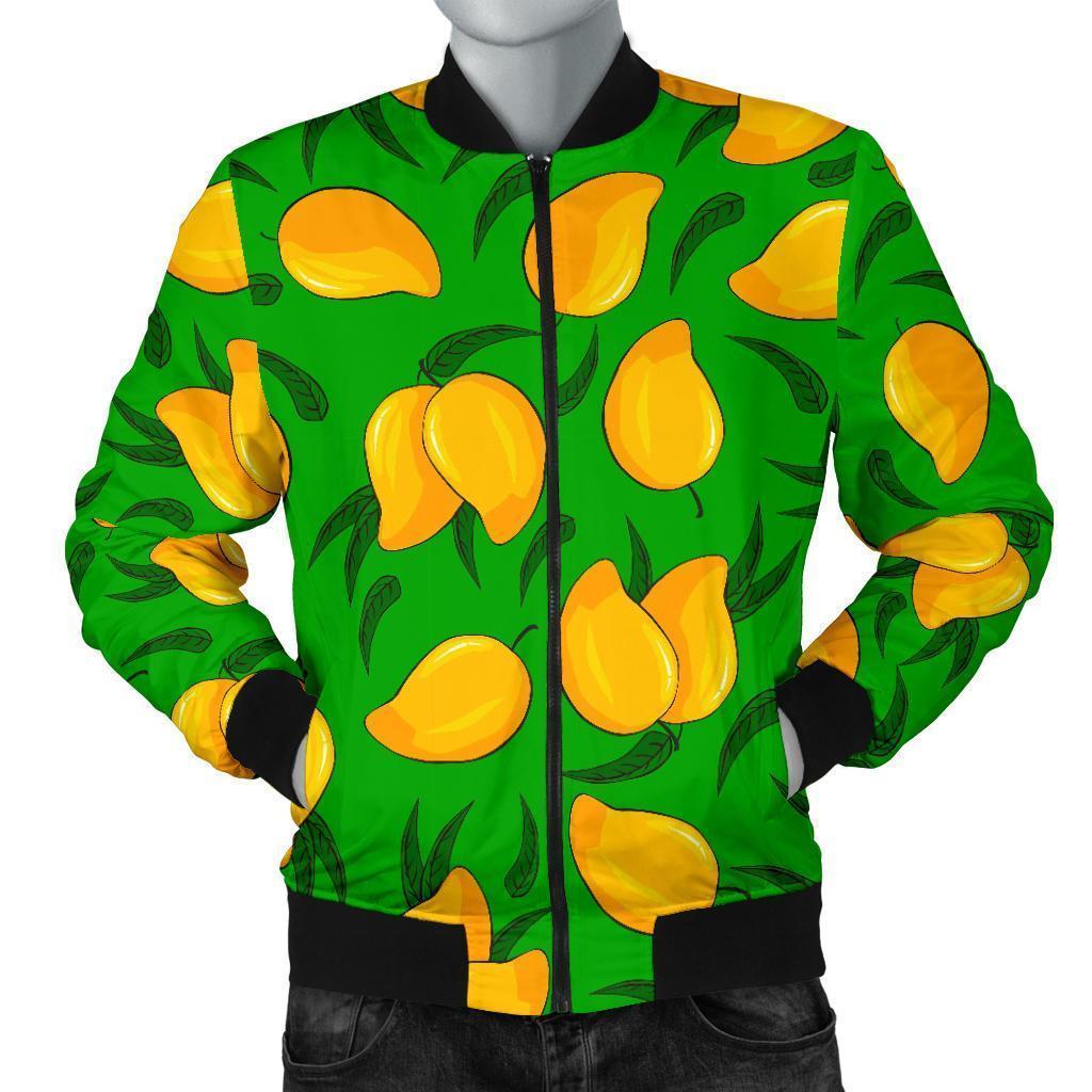 Mango Print Pattern Men's Bomber Jacket-grizzshop