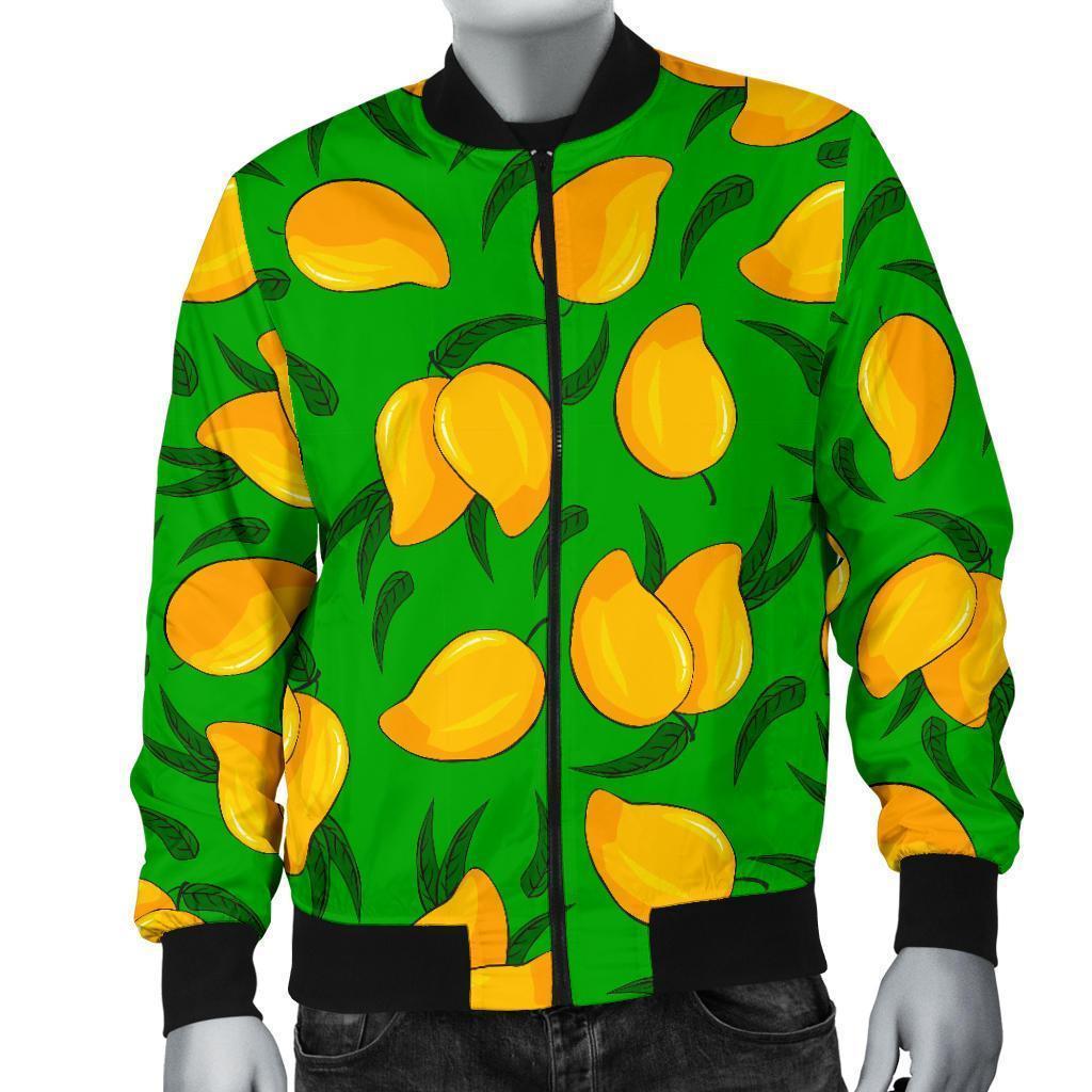 Mango Print Pattern Men's Bomber Jacket-grizzshop