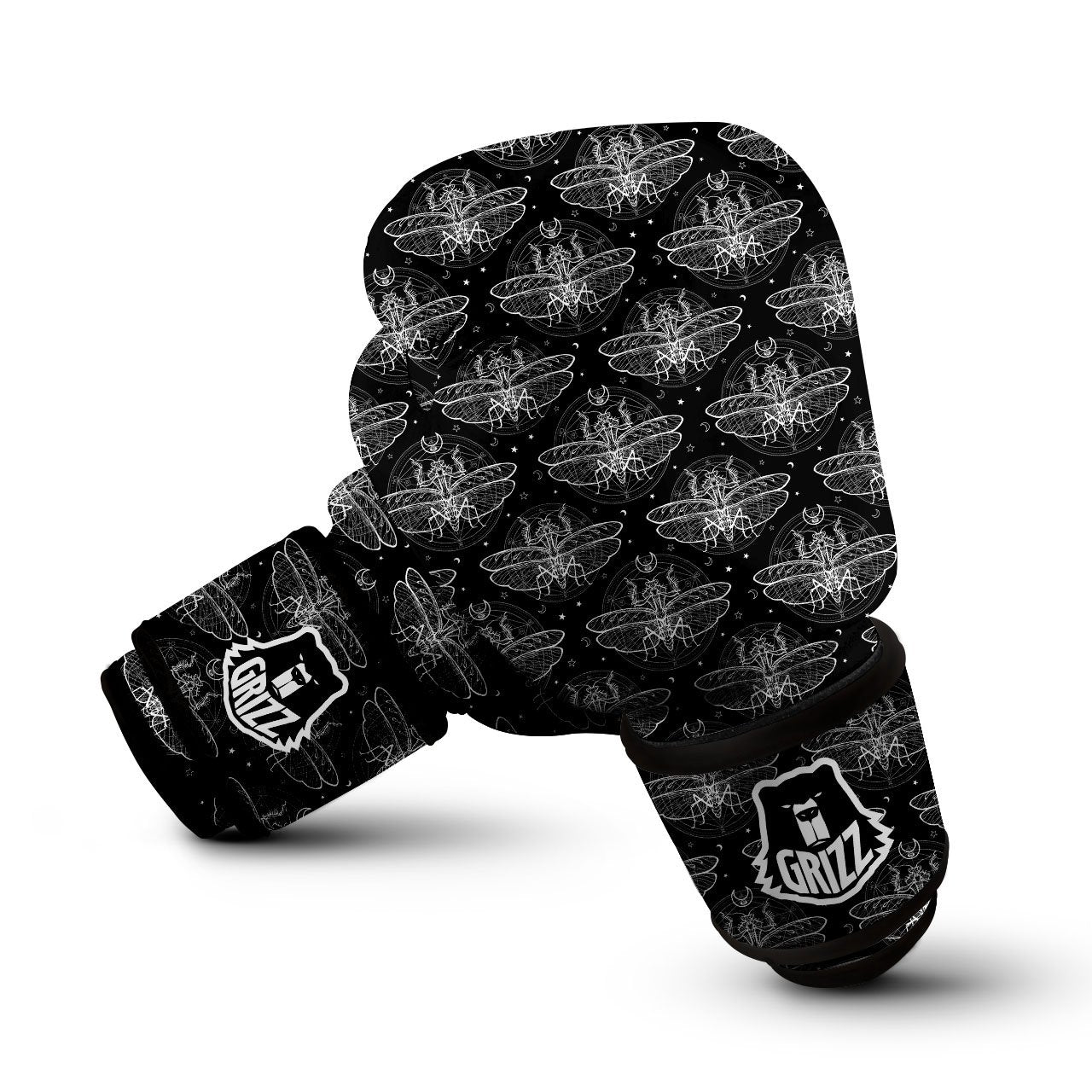 Mantis Animal Print Pattern Boxing Gloves-grizzshop