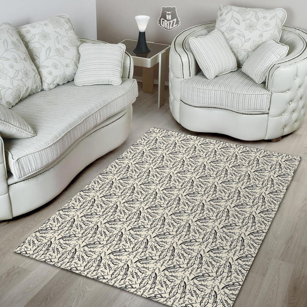 Mantis Beige And Blue Print Pattern Floor Mat-grizzshop