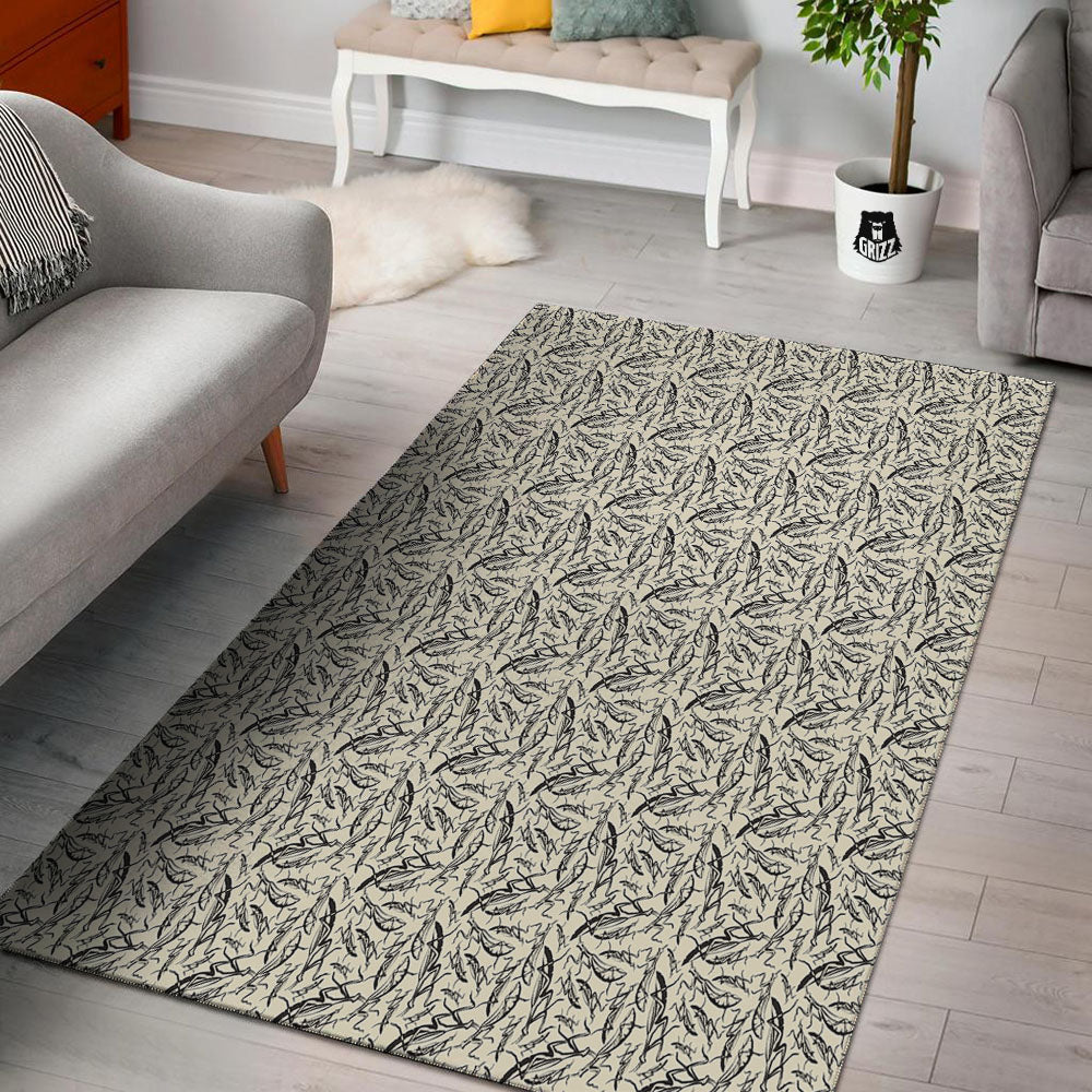 Mantis Beige And Blue Print Pattern Floor Mat-grizzshop