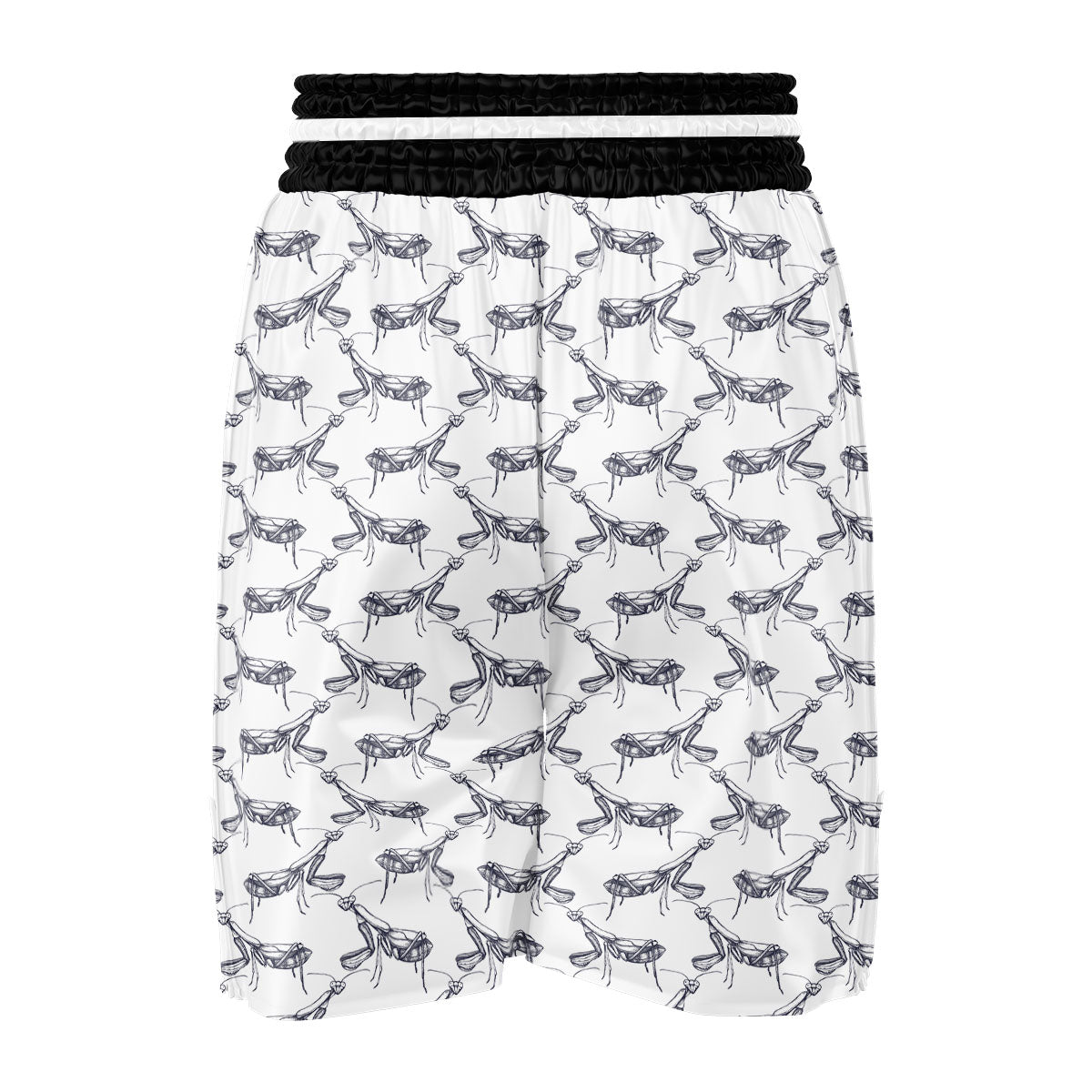 Mantis Hand Drawn Print Pattern Boxing Shorts-grizzshop