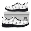 Mantis White And Black Print Pattern Black Sneaker-grizzshop