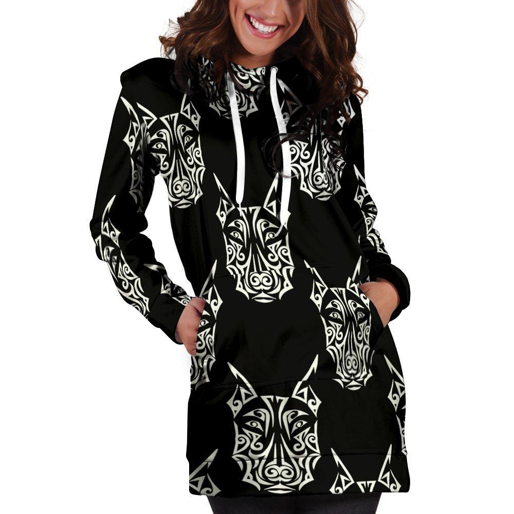 Maori Aztec Pitbull Hoodie Dress-grizzshop