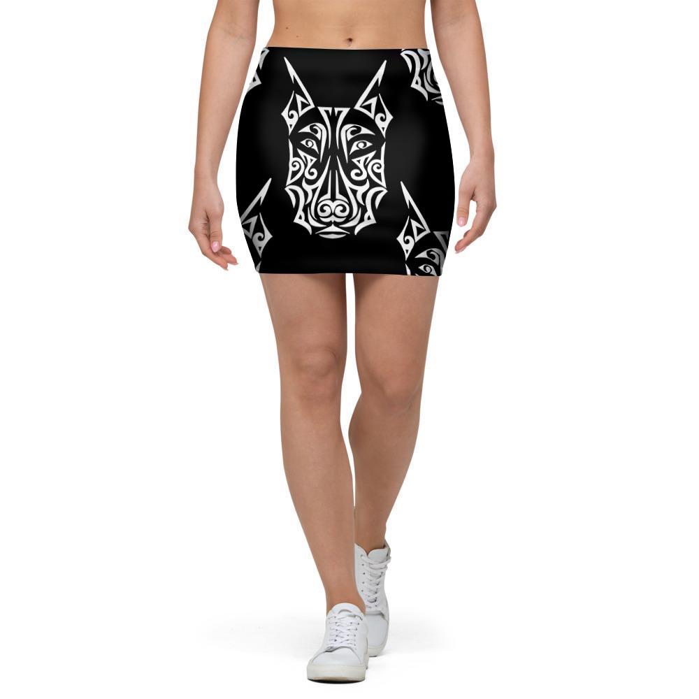 Maori Aztec Pitbull Mini Skirt-grizzshop