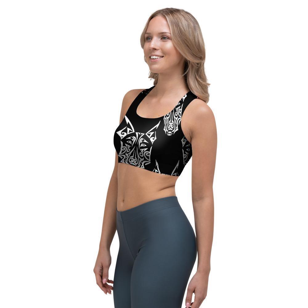 Maori Aztec Pitbull Sports Bra-grizzshop